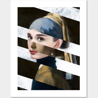 Poster Vermeer's "Girl with a Pearl Earring" & Audrey Hepburn Posters and Art